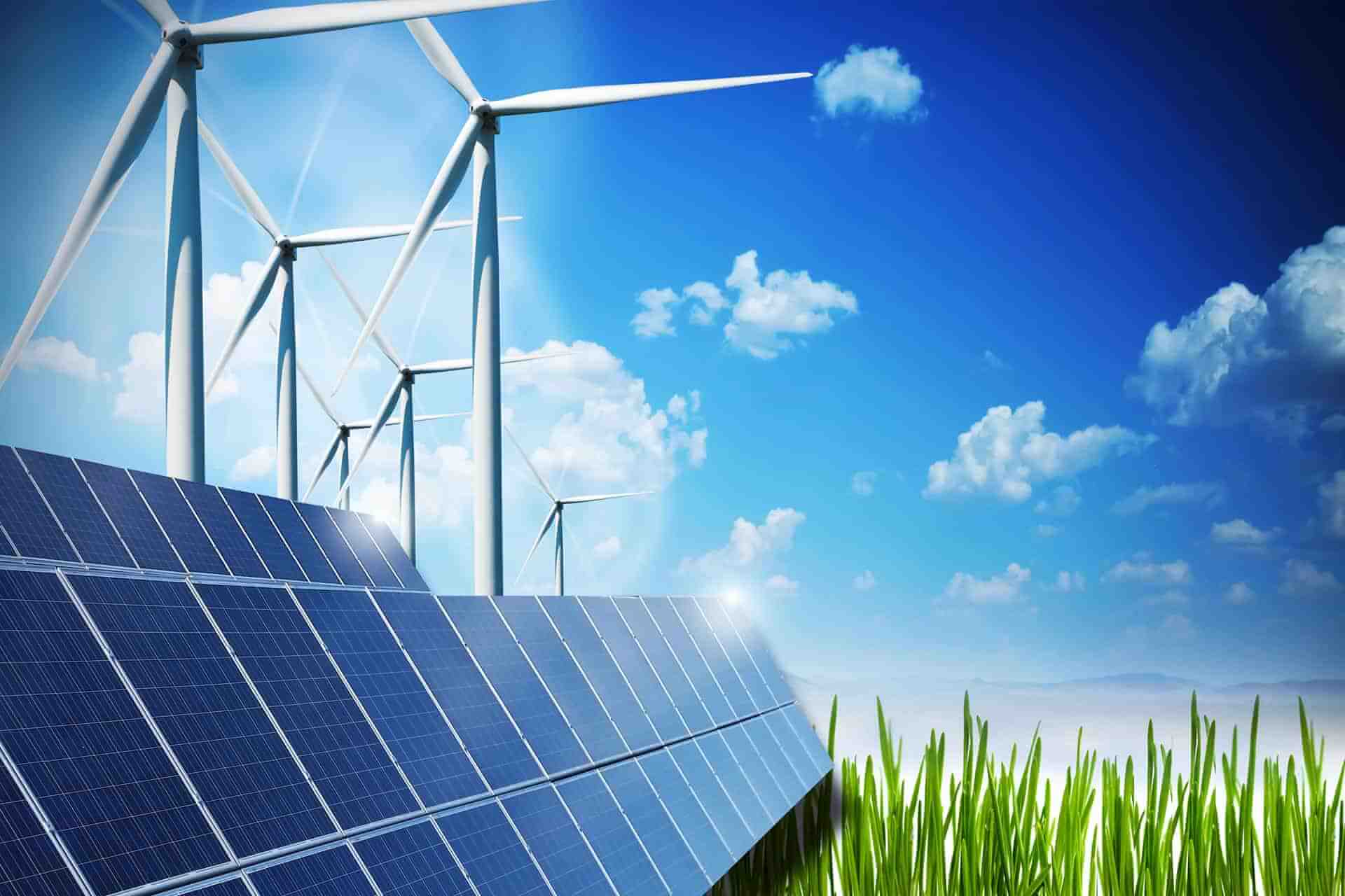 wind turbines solar batteries